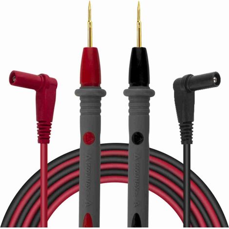 Kit de Fils Multimètre, Sondes Multimètre, Sondes de Test électroniques, Fils de Test Multimètre Professionnels pour la Réparation de Produits électroniques (rouge et noir) (1/5)