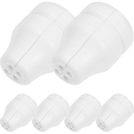 Boutons de tirage de cordon de store en plastique blanc, 6 pièces, pour cordon à quatre trous (1/5)