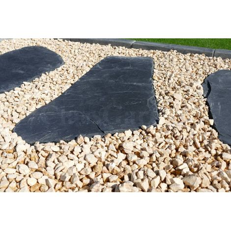 Classgarden – Pas japonais en ardoise naturelle irrégulière XL – Dimensions 45x75 cm – Épaisseur 2 cm – Poids 15 kg pour allée jardin