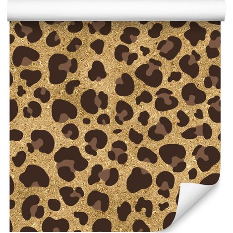 Papier peint cuir doré et rouille pour salon et chambre 50x1000 cm (1/5)
