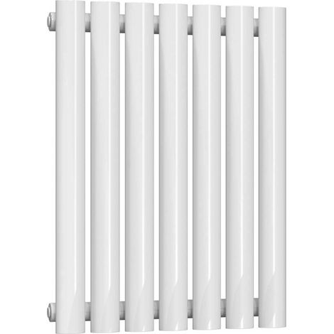 Reina Neva Single Designer Horizontal Radiator 550mm H x 413mm W White (1/5)