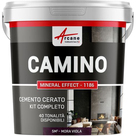 Kit microcemento camino - 5 m² (in 2 strati) Viola Mora - ARCANE INDUSTRIES