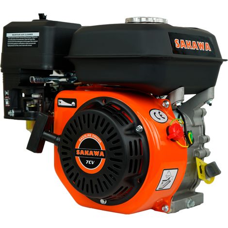 Sakawa – Moteur thermique 208CC 7CV 4 temps – Système d'alimentation OHV – Réservoir 3,6L – Compatible avec machines standards