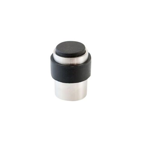 Fermaporta in acciaio inox - Fermaporta in gomma da parete con accessori per montaggio a parete e a pavimento - Fermaporta da parete e a pavimento - Fermaporta Ø 3,5 cm, altezza 4,5 cm - Crezuo