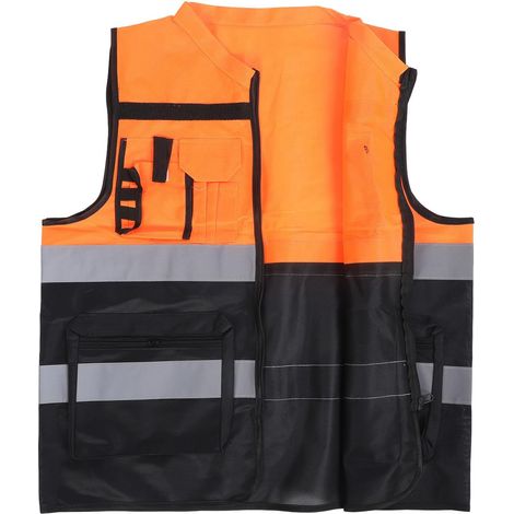 High Visibility Safety Vest Class 2, Reflective Material with Pockets, Unisex Work Vest for Construction and Outdoor Safety (XXXL) (1/5)