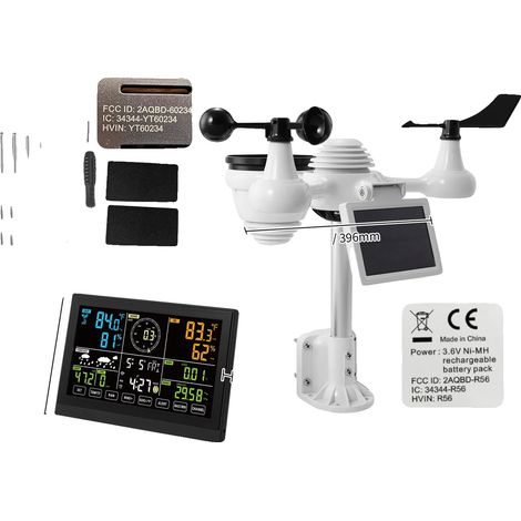 Station Météo, Connectivité Wi-Fi, Surveillance Météorologique Complète, YT60234 (1/2)