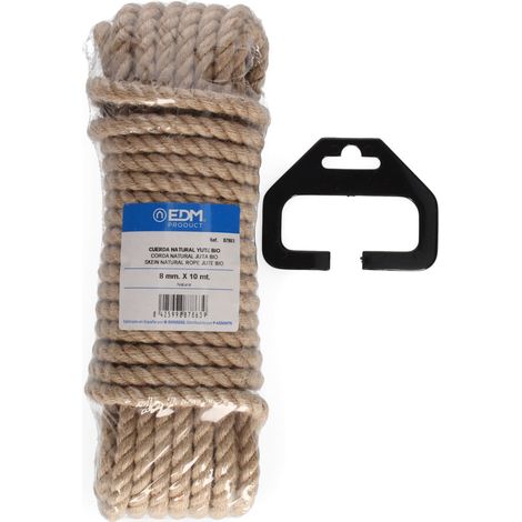 Corde Jute Bio 8mm Edm Corde En Jute Naturelle, Biodégradable, 10m, 8mm - Edm (1/2)