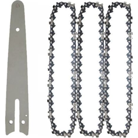 Guide de Chaîne Tronçonneuse 6 Pouces Lame Portable Mini Scie Électrique Élagage Jardin Bûcheronnage Accessoire (1/4)
