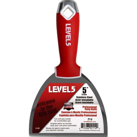 LEVEL5 Spachtel aus Edelstahl 5"/127mm für Trockenbau 5-141 (1/3)