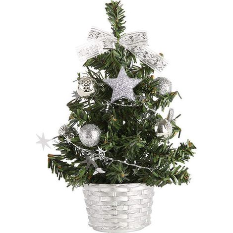 Árbol De Navidad De Mesa - Árbol De Pino Artificial - 20 Cm - Decoración Navideña Para Interior - 1 Unidad (1/2)