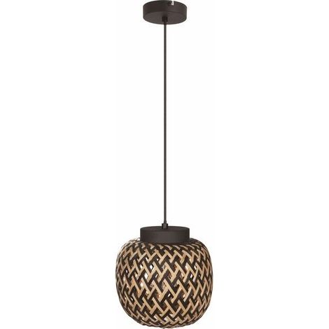 Suspension boho bambou ronde Ø20 E27 40W Elaine Reality (1/3)