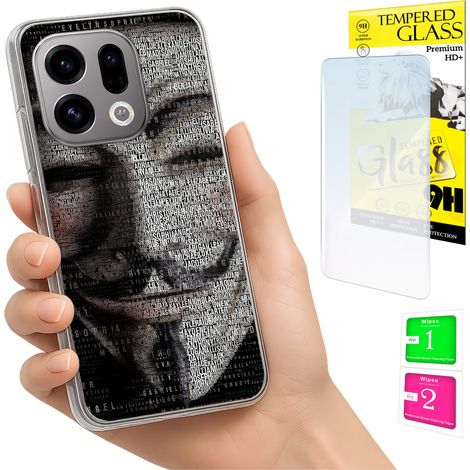 Funda para Oppo Find X9 con cubierta trasera y cristal 9H (1/5)