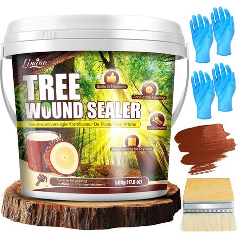 Mastic Cicatrisant pour Arbres - 500g Brun, Enduit Cicatrisant pour Taille D'arbres, Pansement pour Coupes, écorce Endommagée, Greffage - Pâte Cicatrisante pour Arbres, Bonsaïs, Arbustes, Rosiers pro (1/5)