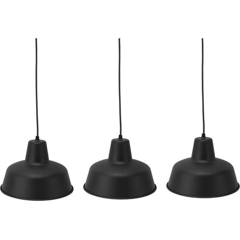 Lot de 3 suspensions modernes style ferme, mini suspensions réglables avec corde pour éviers, bars et restaurants, 110-240 V, grande taille (1/5)