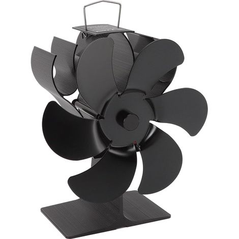 Ventilateur de poêle, ventilateur de cheminée à 6 pales alimenté par la chaleur, améliore le rendement de votre poêle.