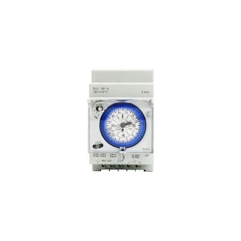 Interrupteur horaire bidirectionnel 24h Rail DIN Réserve de marche 200h Alimentation 110-230V Automatisation appareils électroménagers - SUL 181 D (1/5)