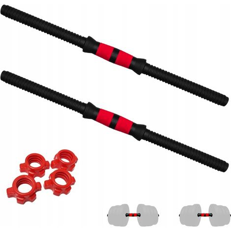 SET 2 Gerade Stangen 51 cm 25 mm Klemmen Kurzhanteln Langhanteln