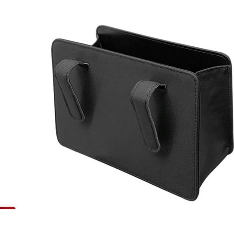 2 Pièces Petite Poubelle de Voiture, Boîte de Rangement de Voiture Portable Pliable, Mini Poubelle Pliable pour Voiture (Noir) (1/5)