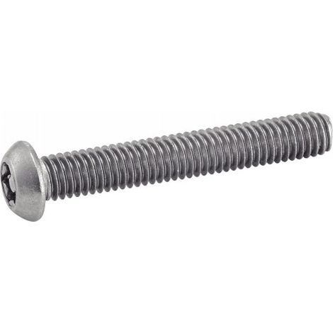 Sechskant-Schraube mit abgerundeter Kopf, unversehrbar - Mit Zentralnopf - Edelstahl A2 4x25 mm - Packung mit 100