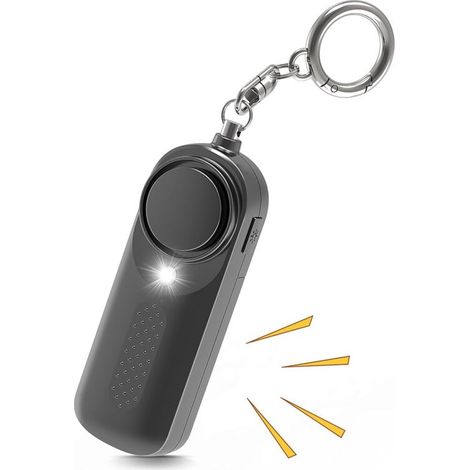 Alarme personnelle anti-agression 130 dB avec sirène et lumière LED - Sécurité pour femmes, enfants et personnes âgées (1/5)