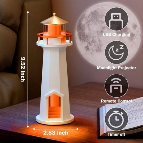 Lampe Projecteur de Lune avec Projecteur, Charge Sans Fil, Haut-Parleur Bluetooth, Veilleuse et Lampe D'Ambiance pour Chambre à (1/5)