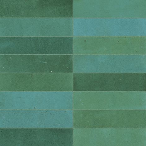 Carrelage effet Zellige Vert 20x6,5x0,85 cm Mat Serinor - Mur intérieur (vendu par carton de 0,5 m²) - RO'MA CARRELAGE