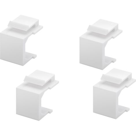 Juego de 4 piezas, tapa, adaptador Keystone, blanco (1/3)
