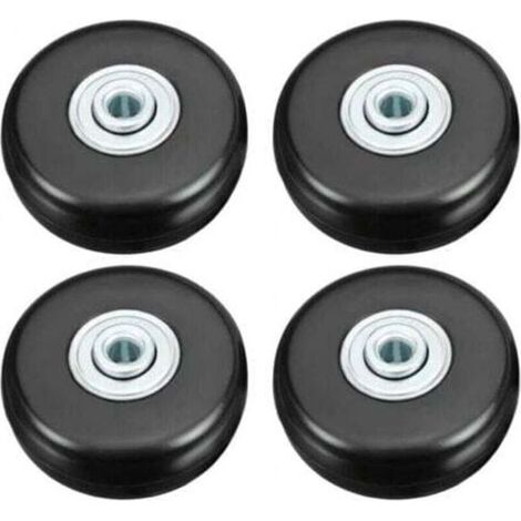 4PCS 50mm Roulette Valise, Bagage Valise Réparation Roulette Charge Lourd Muette Caoutchouc Universelle Pivotante Roue Rechange Transport Remplace Roulette pour Valise/Bagage/Sac à Dos/Voyage (1/4)
