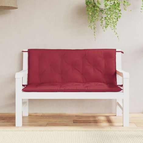 Cushions Bench Garden 2 Pcs Fabric Oxford Red Red
