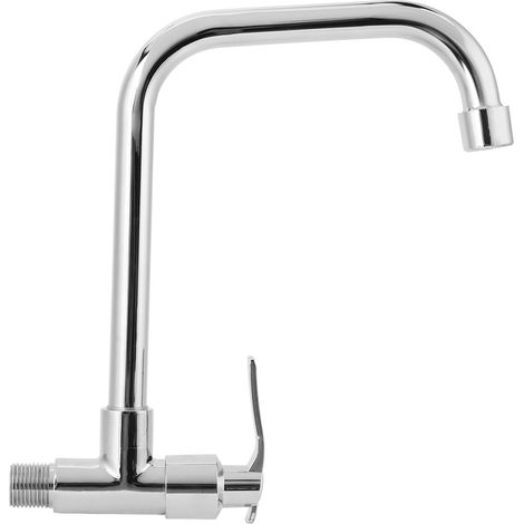 Robinet mural de cuisine G1/2 pouce, froid unique, sans flexible, pour évier domestique (1/5)
