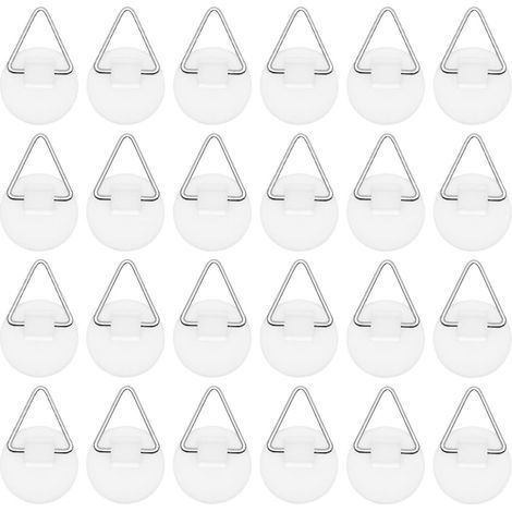 CCYKXA 24 Pieces Invisible Adhesive Hooks, Adhesive Picture Hangers, Wall Plaque Holders for Wall Plaques, Decorative Art Paintings (1/5)