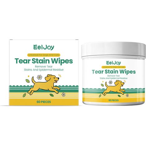 Lingettes détachantes pour les yeux des animaux (chats et chiens) - Confortables, hydratantes et douces - 60 lingettes (1/5)