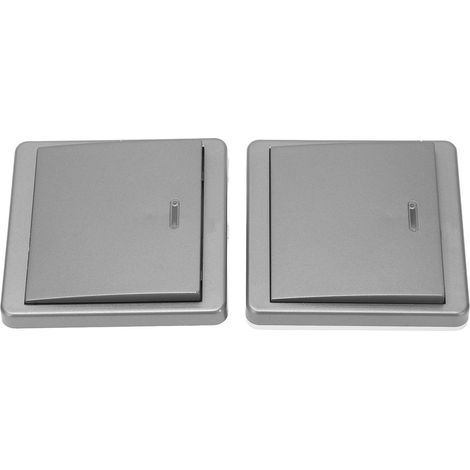 Kabelloser Wandschalter, 1-fach, graues ABS, 170–240 V, Fernbedienung für Elektrogeräte, Dimmer für Zuhause (1/5)