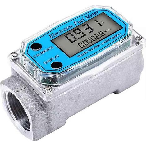 Débitmètre numérique à turbine pour carburant diesel, manomètre à engrenage ovale BSPT/NPT 1 pouce 200 L/min (1/5)