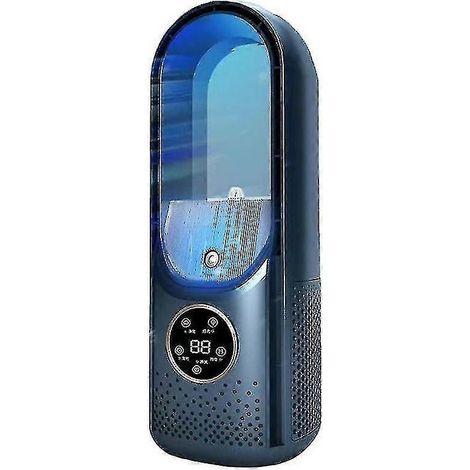Ventilateur humidificateur avec affichage LED, 6 vitesses et minuterie silencieuse.-AquaForge