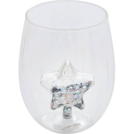 Niedriger Becher mit glitzerndem Tannenbaum-Motiv, 45 cl - (1/5)