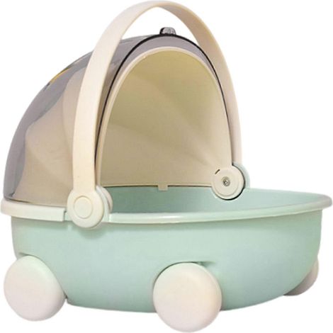 Petite maisonnette pour animaux, maison Totoro étanche, lit pour animaux de compagnie aux couleurs vives, adaptée aux climats chauds, bleue. (1/5)