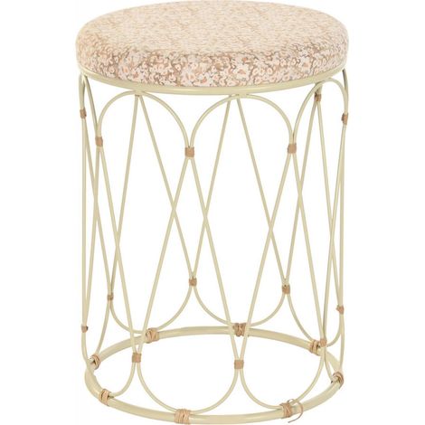 Table d'appoint en rotin pour salon chic et élégant - Crème légère avec nuances naturelles (1/4)