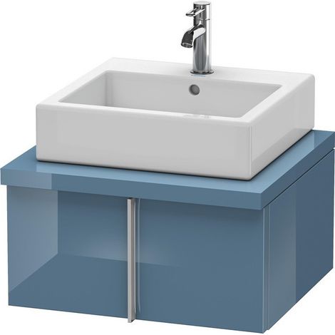 Unità Duravit Vero Vanity per console, 6550, 1 prolunga, 600 mm, Colore (anteriore/corpo): Laccato lucido blu pietra - VE655004747