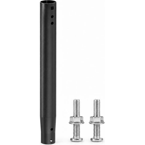 Tube d'extension de mât d'antenne de 35,5 cm avec 2 Trous de Fixation, Compatible avec B0GQSLW22R et B0F8HHBKM5, en Fer, réglable, Noir (1/5)