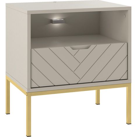 Mesilla de noche Daria Cashmere de 1 cajón (1/5)