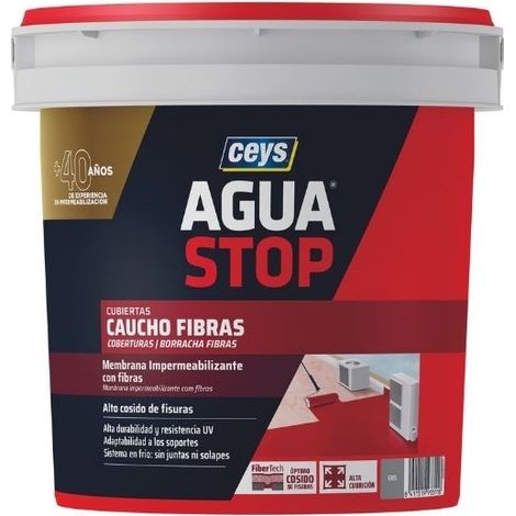 AGUASTOP CAUCHO FIBRAS GRIS 1KG - CEYS (1/5)