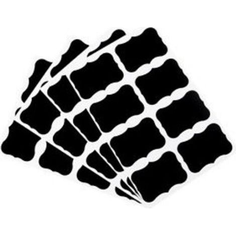 Lot de 36 autocollants tableau noir - Autocollants craie - Étiquettes cuisine - Autocollants ardoise - Tableau noir (1/5)
