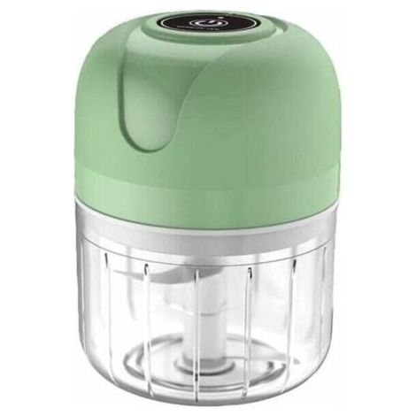Robot da cucina elettrico - Mini tritatutto per aglio senza fili - 250 ml - Ricaricabile tramite USB - Rimovibile - Per pappe, peperoncini, cipolle, aglio, carne