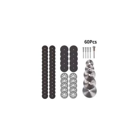 Disques diamant mini de coupe 60 pièces – pour bois, verre, plastique, métal et pierre – diamètre 22 mm, acier HSS (1/4)