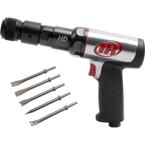 Kit Marteau Pneumatique 135MAXK, Marteau à Air Comprimé avec 2600 bpm, Course de 76 mm, Diamètre d'Alésage de 19 mm, de Burins 5 Pièces (1/5)