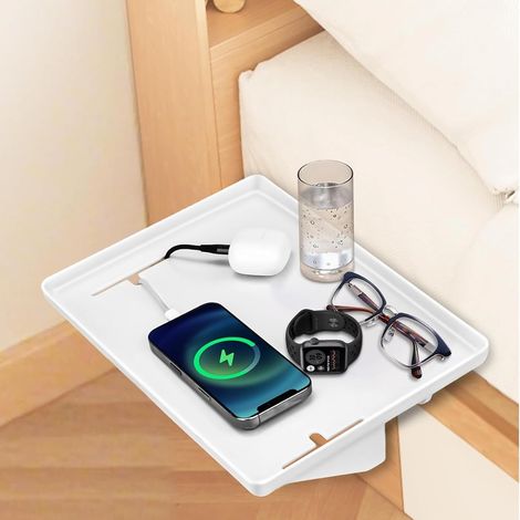 Mezzanine Bed Shelf 32 x 23.3 cm Hanging Bedside Table with Charging Cable Loop for Bunk Beds, Children's Room, University Residence, Bedroom (1/5)