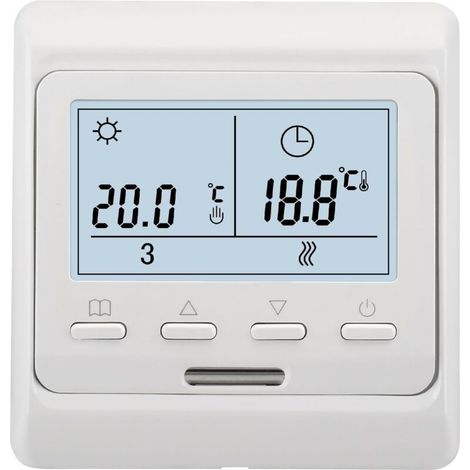 Thermostat intérieur WG806,Programmation hebdomadaire AC230V,6 périodes de Temps,3A,Affichage numérique LCD,pour système de Chauffage de l'eau