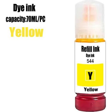 1 PIÈCE Encre de recharge 544, encre à colorants, noir cyan magenta jaune, pour imprimantes Epson EcoTank L1210 L3110 (1/5)