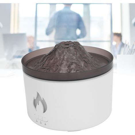 Difusor de aceites esenciales de 700 ml, lámpara de cristal de sal, humidificador de niebla fina, temporizador de 2/8 horas y apagado automático para el hogar o la oficina, color blanco, enchufe estad (1/5)
